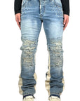 FLARE DENIM PEARLS AND RHINESTONES