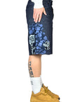 BLUE WASH SHORTS SAVANA EMBROIDERY