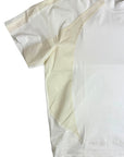 WHITE DOUBLE FABRIC TEE CUTS