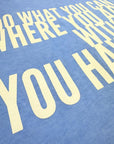 LIGHT BLUE WASHED CROPPED TEE