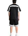 POPELINE LINES BLACK TEE