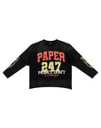 247 RHINESTONE DOUBLE LAYER TEE BLACK