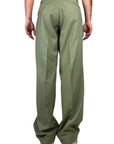 GREEN PANTS DOUBLE PINCES