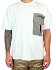 POCKET ZIP WHITE TEE