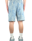 PATCH WORK DENIM SHORT BLUE