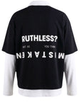 BLACK DOUBLE SLEEVED POLO RUTHLESS