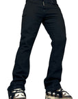 FLARE DENIM BLACK BREAKAGES