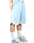BASEBALL JERSEY SKY DENIM SHORTS