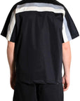 POPELINE LINES BLACK TEE