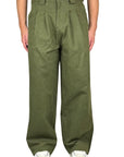 GREEN MINIMAL WIDE BOTTOM TROUSERS