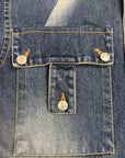 LASERIZED SHIRT DENIM