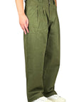 GREEN MINIMAL WIDE BOTTOM TROUSERS