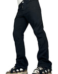 FLARE DENIM BLACK BREAKAGES