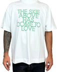 WHITE TEE EMBROIDERY GREEN
