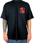 BLACK TEE DC HEART SPONGE