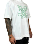 WHITE TEE EMBROIDERY GREEN