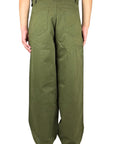 GREEN MINIMAL WIDE BOTTOM TROUSERS
