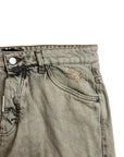 DOUBLE FABRIC AND WASH GREY BAGGY