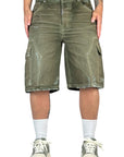 SHORTS CARGO GREEN PIGMENTED TRANSPARENT