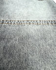 GREY LIGHT WASH CARGO BAGGY