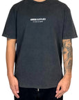 T-SHIRT AMISH JERSEY GRUNGE PIGMENT STONE BLACK