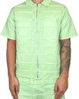 GREEN WASHED SEAMS SHIRT