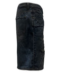 SHORTS BLUE PIGMENTED BLACK ABRASIONS