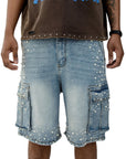 PEARL CRYSTAL SHORTS BLUE