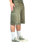 SHORTS CARGO GREEN PIGMENTED TRANSPARENT