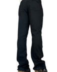 FLARE DENIM BLACK BREAKAGES