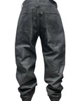 BAGGY GREY WAXED LEATHER