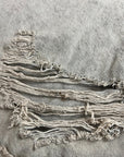 DOUBLE FABRIC AND WASH GREY BAGGY