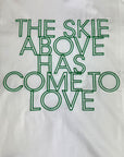 WHITE TEE EMBROIDERY GREEN