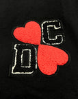 BLACK TEE DC HEART SPONGE