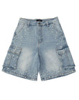 PEARL CRYSTAL SHORTS BLUE