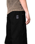 BLACK CARPENTER SHORTS