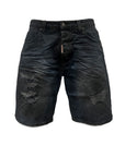 SHORTS BLUE PIGMENTED BLACK ABRASIONS