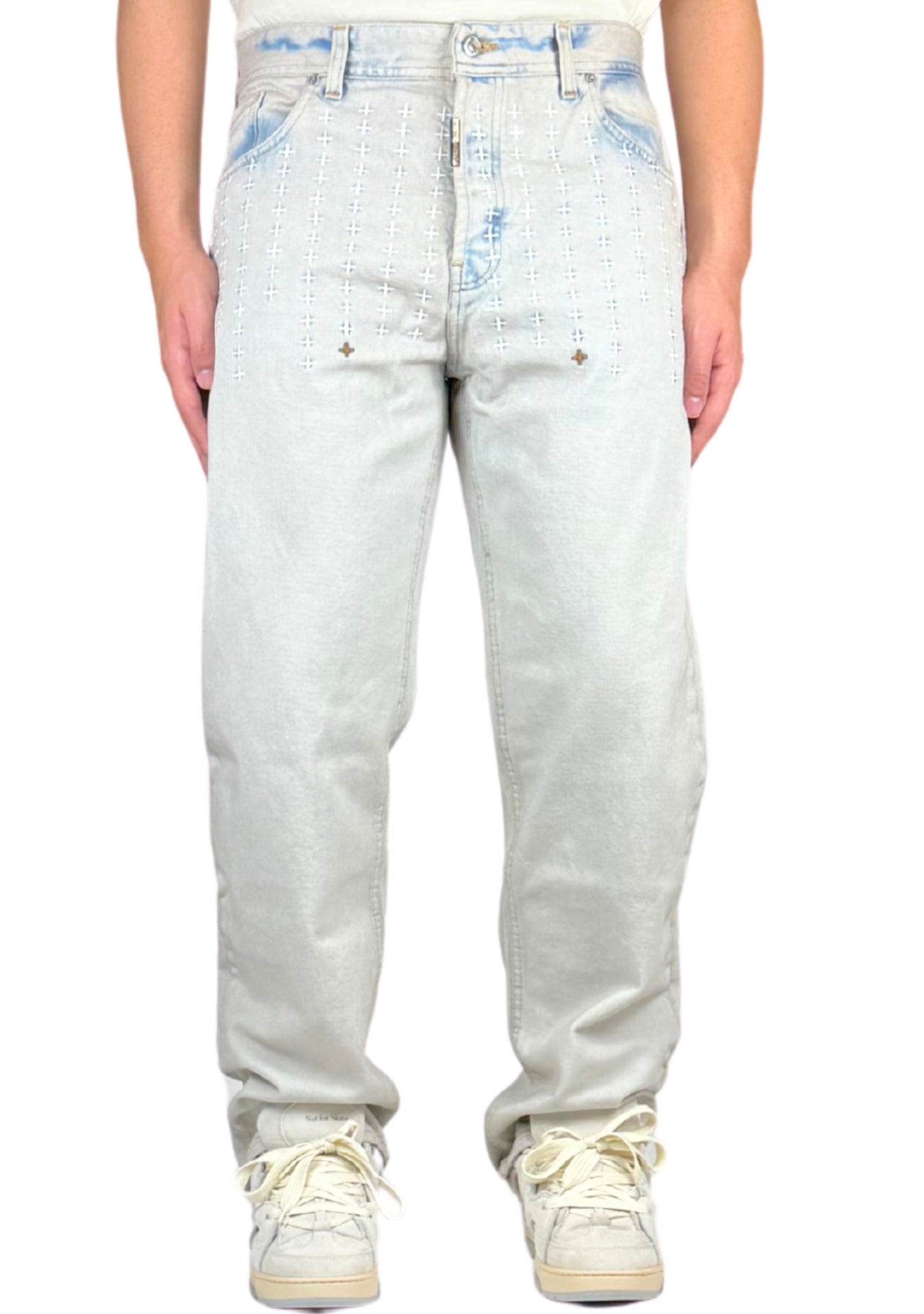 CHAMOMILE BAGGY CROSS EMBROIDERY