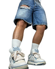 SHORTS BLUE SHADED BLACK PIGMENT