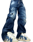 BLUE BAGGY BIG OVER SHAPING