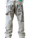 GREY WASH RIPPED BAGGY