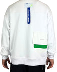 WHITE POCKETS CREWNECK