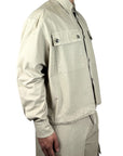 BEIGE RIPSTOP ELASTIC SHIRT
