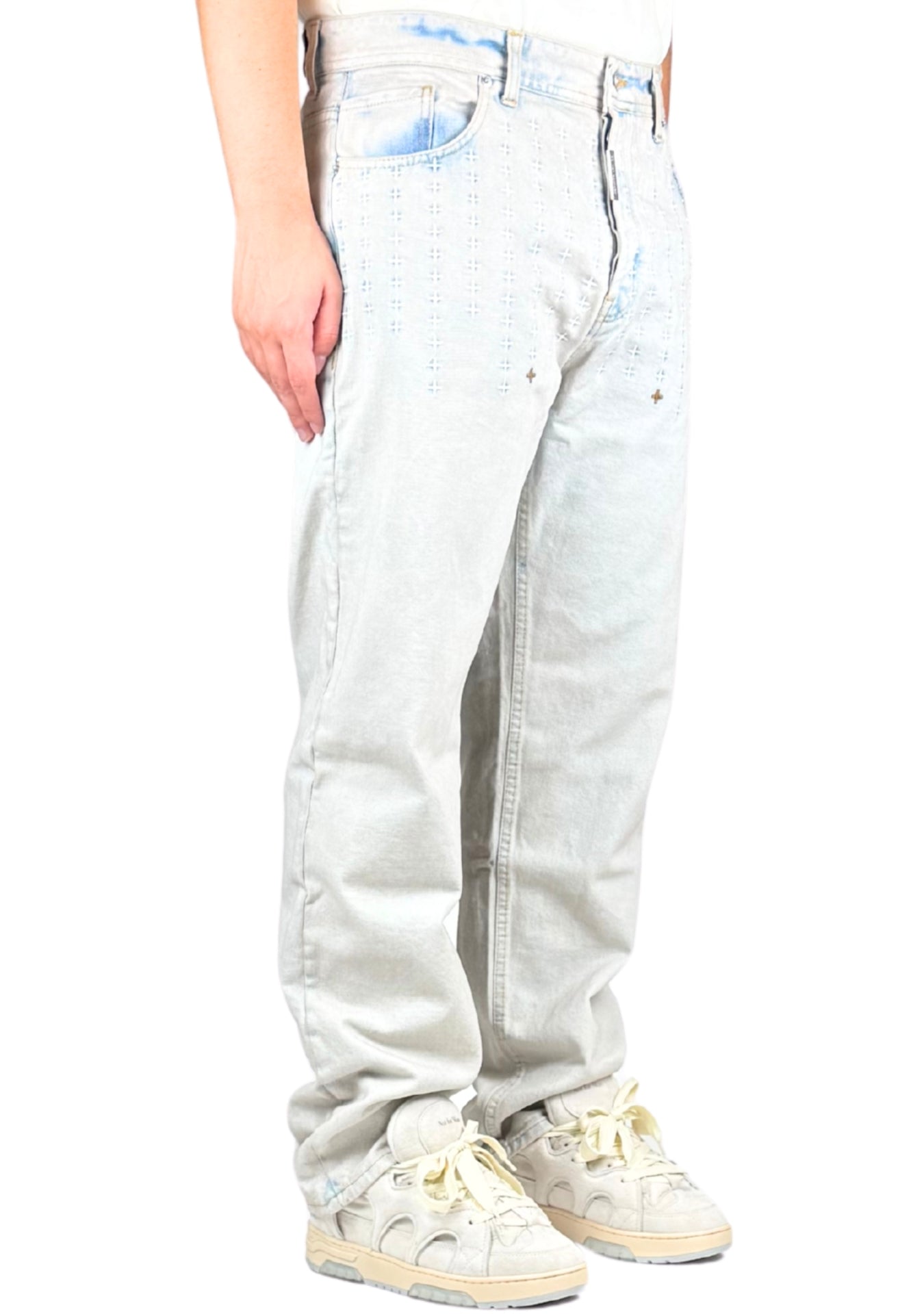 CHAMOMILE BAGGY CROSS EMBROIDERY