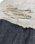 DOUBLE FABRIC AND WASH GREY BAGGY