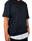 TRIPLE LAYER BLACK TEE
