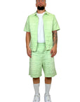 GREEN WASHED SEAMS SHIRT