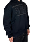 OVERCOME PRINT BLACK HOODIE