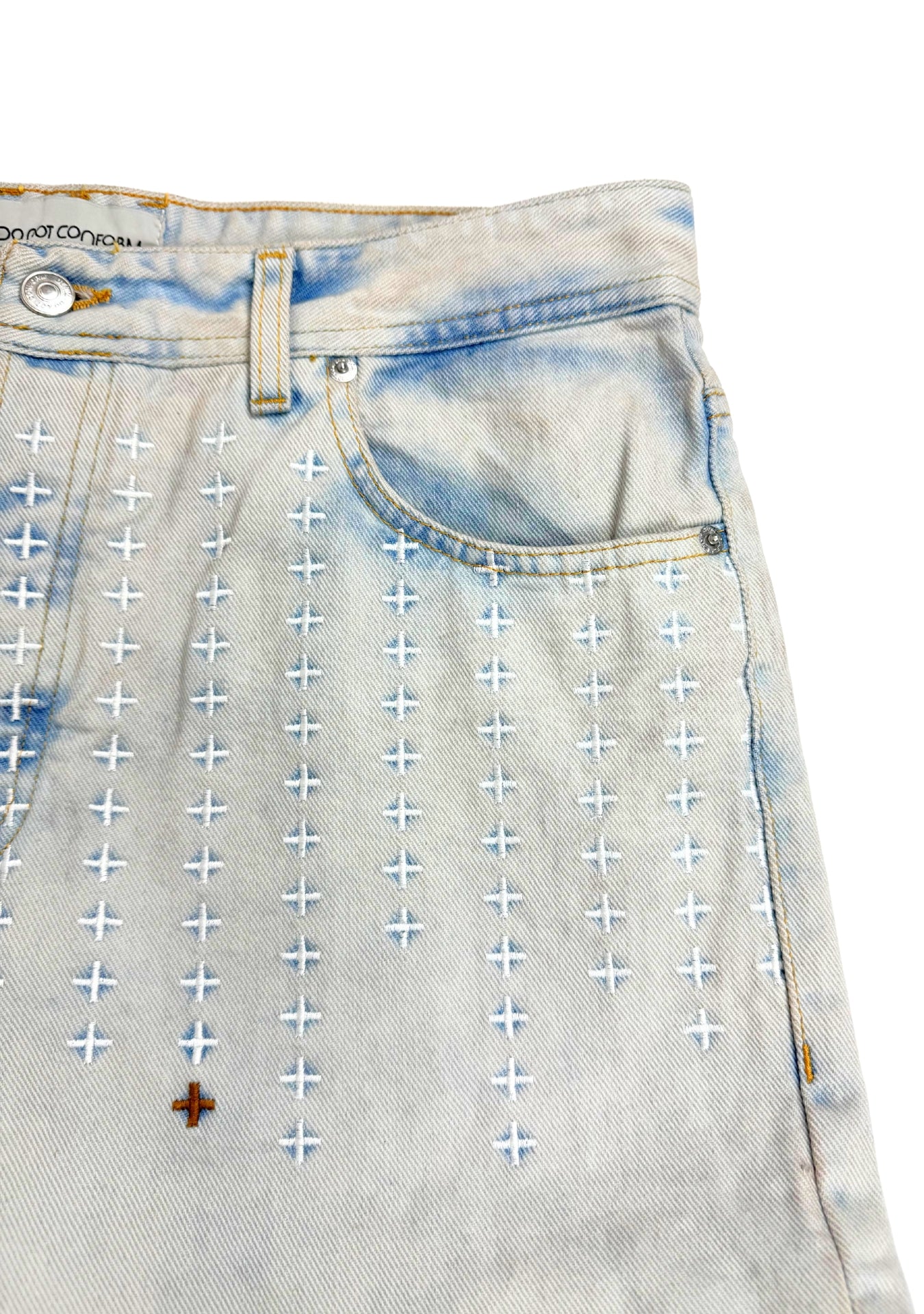 CHAMOMILE BAGGY CROSS EMBROIDERY