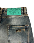 GREEN CHENILLE POCKET BAGGY